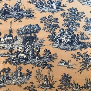 French toile upholstery fabric - 8 yards
